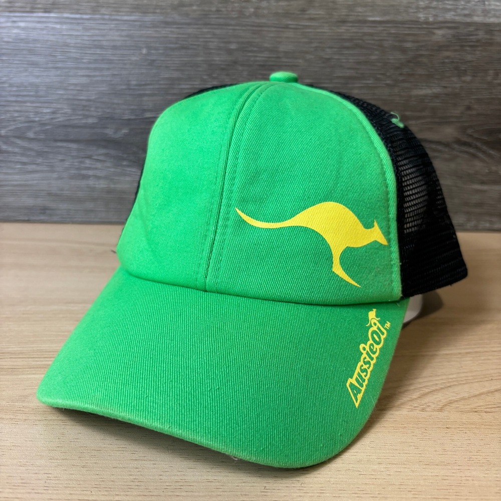 AussieOi Hat Cap Snap Back Green Trucker One Size Adjustable